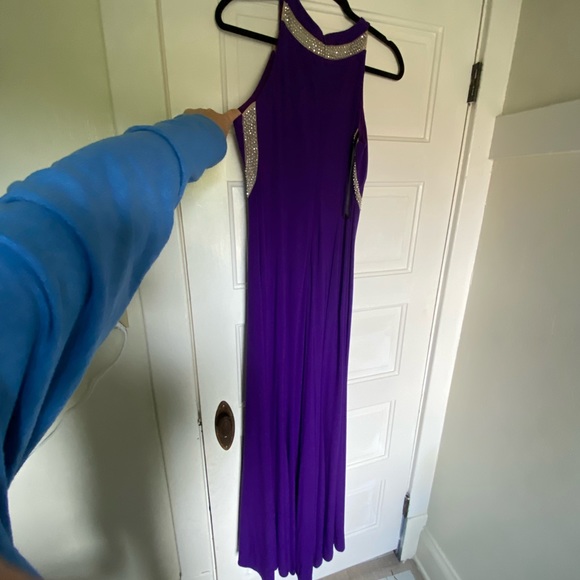 Xscape Purple Sequin Dress - Picture 3 of 3
